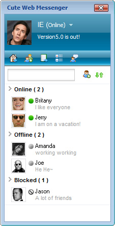 Web messenger screenshot